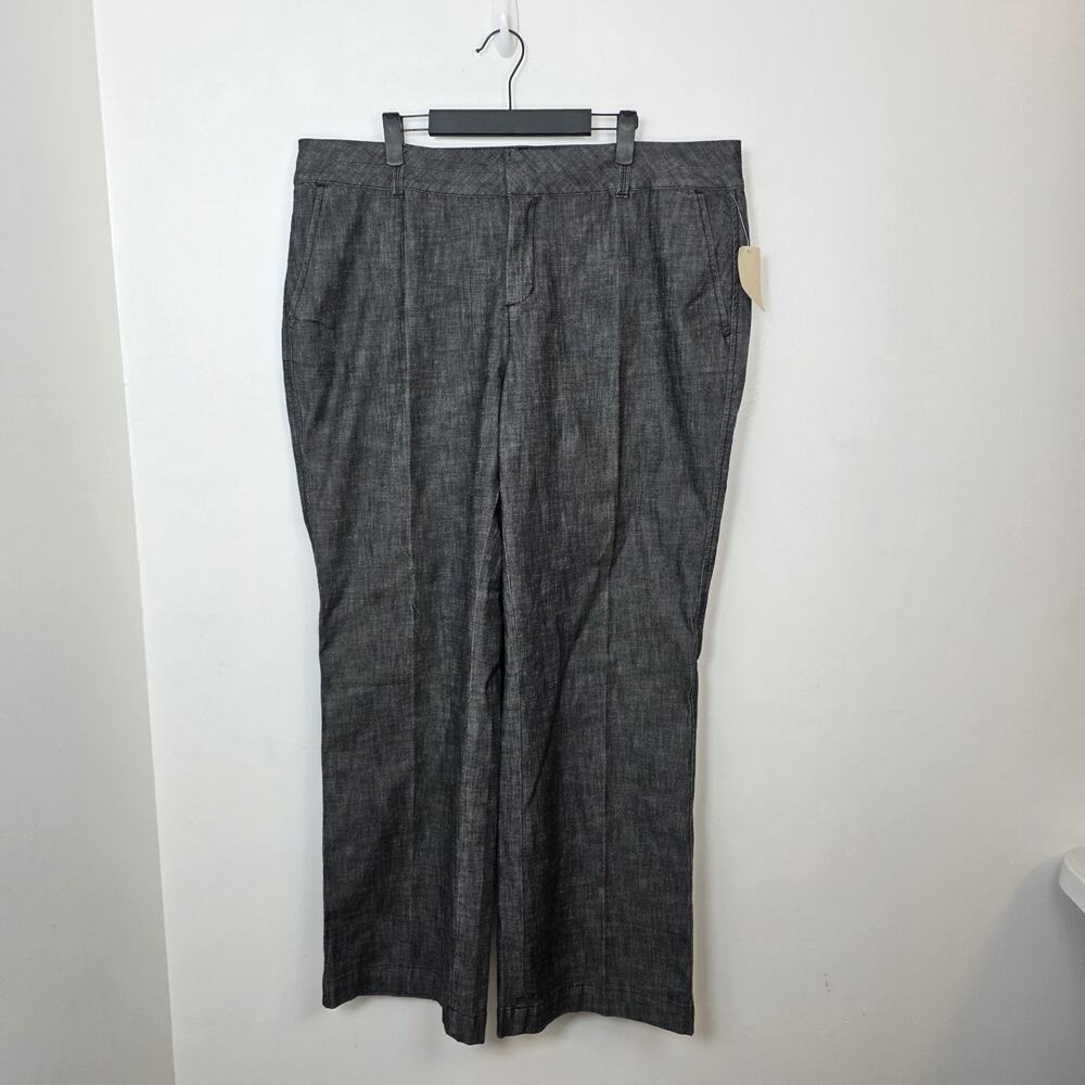 Coldwater Creek Grey Bootcut Classic Going Out Front Pleat Trousers Size 18W